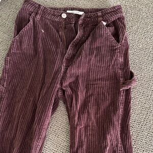women’s Corduroy Pants in brown Stripe
